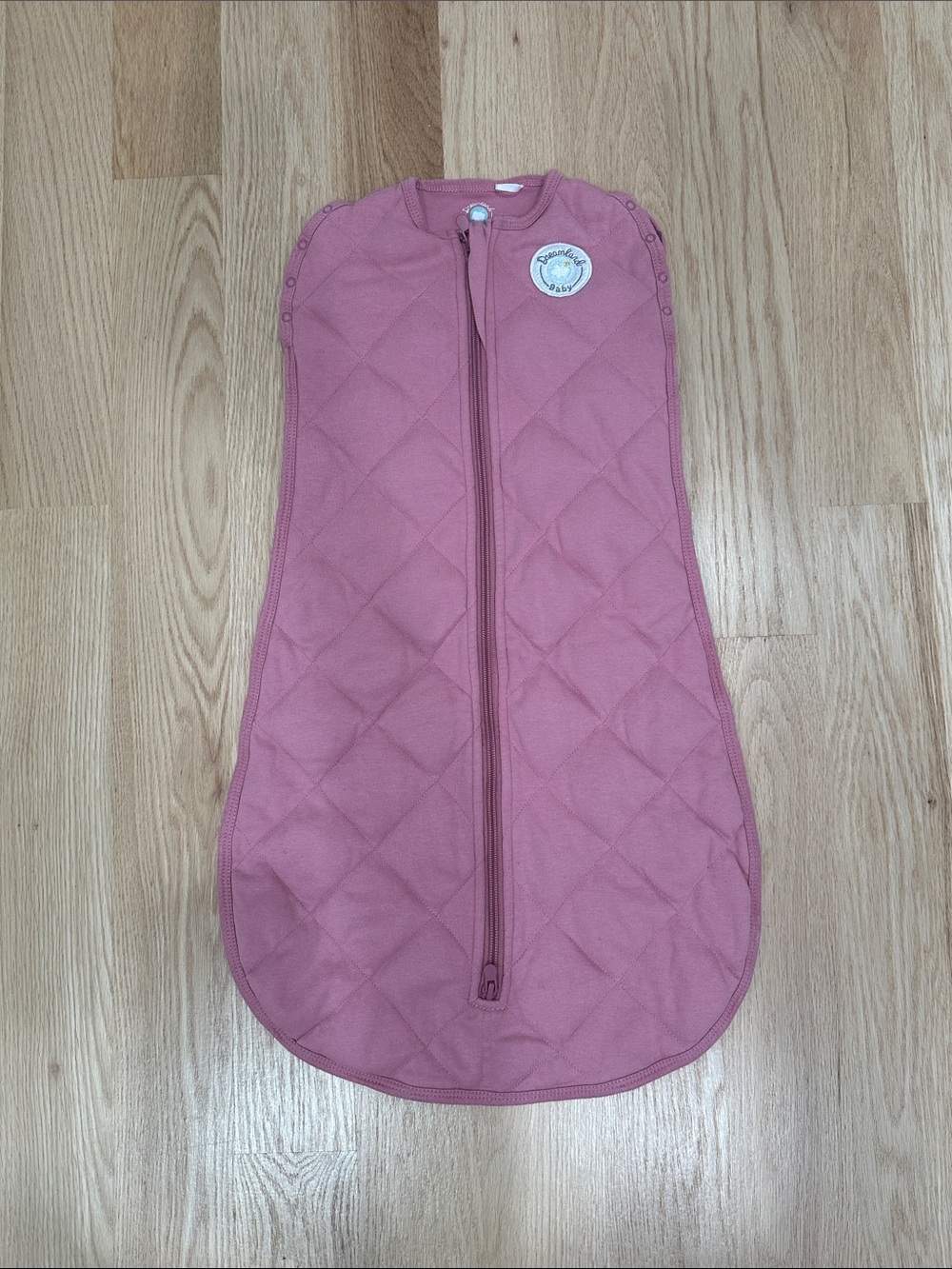 DREAMLAND: Baby Sleeping Bag Swaddle - Mauve Pink Quilted Design